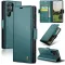 CASEME Litchi Texture Book Wallet Case hoesje voor Samsung Galaxy S25 Ultra - Groen