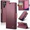 CASEME Litchi Texture Book Wallet Case hoesje voor Samsung Galaxy S25 Ultra - Rood