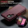 CASEME Litchi Texture Book Wallet Case hoesje voor Samsung Galaxy S25 Ultra - Rood 8