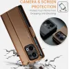 CASEME Litchi Texture Book Wallet Case hoesje voor Oppo Reno13 - Bruin 4