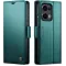 CASEME Litchi Texture Book Wallet Case hoesje voor Oppo Reno13 - Groen