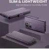 CASEME Litchi Texture Book Wallet Case hoesje voor Oppo Reno13 - Paars 8