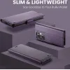 CASEME Litchi Texture Book Wallet Case hoesje voor Oppo Reno13 F 4G/5G / Reno13 FS 5G - Paars 8