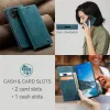 CASEME Retro Texture Book Wallet Case hoesje voor OnePlus 13 - Blauw 9