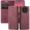 CASEME Retro Texture Book Wallet Case hoesje voor OnePlus 13 - Bordeaux 5