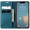 CASEME Retro Texture Book Wallet Case hoesje voor Apple iPhone 17e/16e - Blauw 6