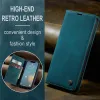 CASEME Retro Texture Book Wallet Case hoesje voor Apple iPhone 17e/16e - Blauw 8