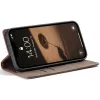 CASEME Retro Texture Book Wallet Case hoesje voor Apple iPhone 17e/16e - Donkerbruin 7