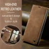CASEME Retro Texture Book Wallet Case hoesje voor Apple iPhone 17e/16e - Lichtbruin 8