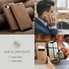 CASEME Retro Texture Book Wallet Case hoesje voor Apple iPhone 17e/16e - Lichtbruin 9