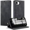 CASEME Retro Texture Book Wallet Case hoesje voor Apple iPhone 17e/16e - Zwart