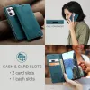 CASEME Retro Texture Book Wallet Case hoesje voor Oppo Reno13 - Blauw 4