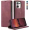 CASEME Retro Texture Book Wallet Case hoesje voor Oppo Reno13 - Bordeaux