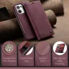 CASEME Retro Texture Book Wallet Case hoesje voor Oppo Reno13 - Bordeaux 6
