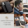 CASEME Retro Texture Book Wallet Case hoesje voor Oppo Reno13 - Zwart 4