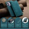 CASEME Retro Texture Book Wallet Case hoesje voor Oppo Reno13 F 4G/5G / Reno13 FS 5G - Blauw 5