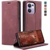CASEME Retro Texture Book Wallet Case hoesje voor Oppo Reno13 F 4G/5G / Reno13 FS 5G - Bordeaux