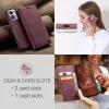 CASEME Retro Texture Book Wallet Case hoesje voor Oppo Reno13 F 4G/5G / Reno13 FS 5G - Bordeaux 2