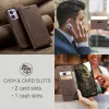 CASEME Retro Texture Book Wallet Case hoesje voor Oppo Reno13 F 4G/5G / Reno13 FS 5G - Donkerbruin 2