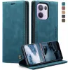 CASEME Retro Texture Book Wallet Case hoesje voor Oppo Reno13 Pro - Blauw