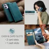 CASEME Retro Texture Book Wallet Case hoesje voor Oppo Reno13 Pro - Blauw 4