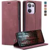 CASEME Retro Texture Book Wallet Case hoesje voor Oppo Reno13 Pro - Bordeaux