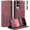 CASEME Retro Texture Book Wallet Case hoesje voor Samsung Galaxy S25 Edge - Bordeaux