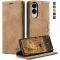 CASEME Retro Texture Book Wallet Case hoesje voor Samsung Galaxy S25 Edge - Lichtbruin