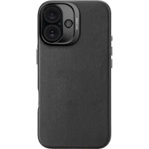 Decoded Echt Leren Back Cover hoesje voor Apple iPhone 16 - Black