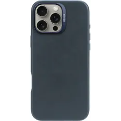 Decoded Echt Leren Back Cover hoesje voor Apple iPhone 16 Pro Max - Navy