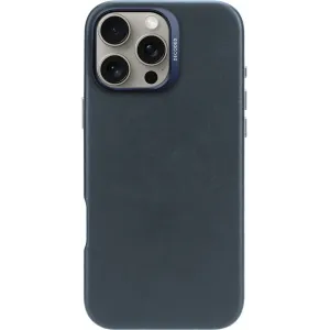 Decoded Echt Leren Back Cover hoesje voor Apple iPhone 16 Pro Max - Navy