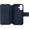 Decoded Echt Leren 2-in-1 Book Wallet Case hoesje voor Apple iPhone 16 - Navy 5