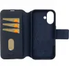 Decoded Echt Leren 2-in-1 Book Wallet Case hoesje voor Apple iPhone 16 - Navy 6