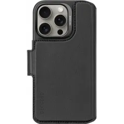 Decoded Echt Leren 2-in-1 Book Wallet Case hoesje voor Apple iPhone 16 Pro - Black