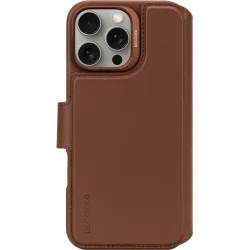 Decoded Echt Leren 2-in-1 Book Wallet Case hoesje voor Apple iPhone 16 Pro Max - Tan