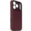 Decoded Echt Leren Back Cover hoesje voor Apple iPhone 17 Pro - Dark Ruby 2