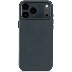 Decoded Echt Leren Back Cover hoesje voor Apple iPhone 17 Pro Max - Navy Shadow