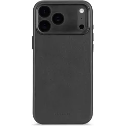 Decoded Echt Leren Back Cover hoesje voor Apple iPhone 17 Pro Max - Black
