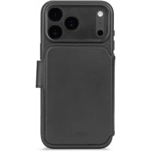 Decoded Echt Leren 2-in-1 Book Wallet Case hoesje voor Apple iPhone 17 Pro - Black