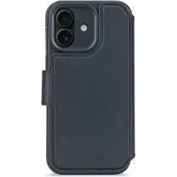 Decoded Echt Leren 2-in-1 Book Wallet Case hoesje voor Apple iPhone 17 - Navy Shadow