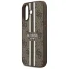 Guess 4G Printed Stripes Hard Case Back Cover hoesje met MagSafe voor Apple iPhone 17 - Bruin 4