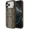 Guess 4G Printed Stripes Hard Case Back Cover hoesje met MagSafe voor Apple iPhone 17 Pro Max - Bruin 0