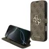 Guess 4G Big Metal Logo Book Wallet Case hoesje voor Apple iPhone 17 Pro Max - Bruin 0