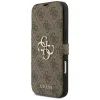 Guess 4G Big Metal Logo Book Wallet Case hoesje voor Apple iPhone 17 Pro Max - Bruin 3