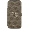 Guess 4G Big Metal Logo Book Wallet Case hoesje voor Apple iPhone 17 Pro Max - Bruin 4