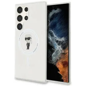 Karl Lagerfeld IML Ikonik Back Cover hoesje met MagSafe voor Samsung Galaxy S24 Ultra - Transparant