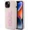 Karl Lagerfeld 3D Rubber Glitter Logo Back Cover hoesje voor Apple iPhone 15 Plus/14 Plus - Roze