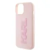 Karl Lagerfeld 3D Rubber Glitter Logo Back Cover hoesje voor Apple iPhone 15 Plus/14 Plus - Roze 5