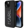 Karl Lagerfeld 3D Rubber Glitter Logo Back Cover hoesje voor Apple iPhone 15 - Zwart 0