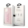 Karl Lagerfeld 3D Rubber Glitter Logo Back Cover hoesje voor Apple iPhone 15 - Roze 7